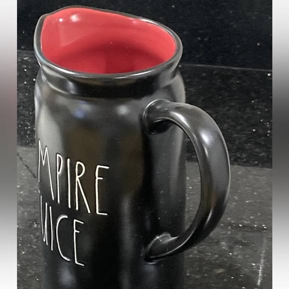 Rae Dunn Artisan Collection By Magenta Vampire Juice Halloween Black Pitcher - Picture 4 of 6